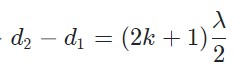 độ lệch pha giữa 2 dao động ngược pha 1