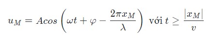 phương trình sóng cơ truyền theo chiều dương trục ox