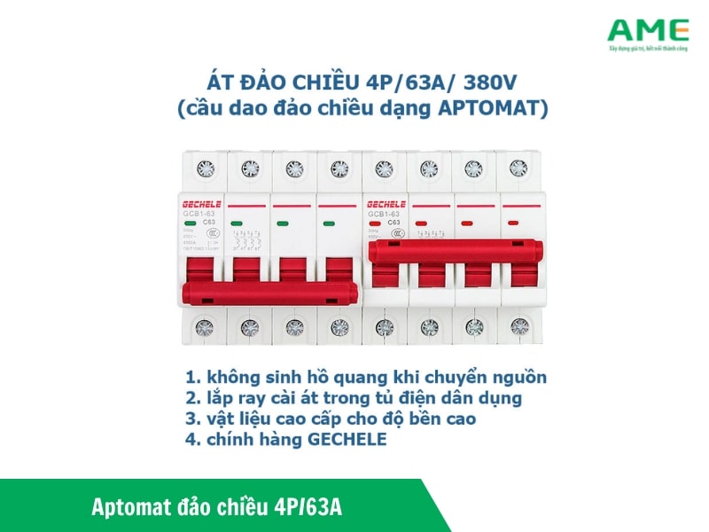 Aptomat đảo chiều 4P/63A