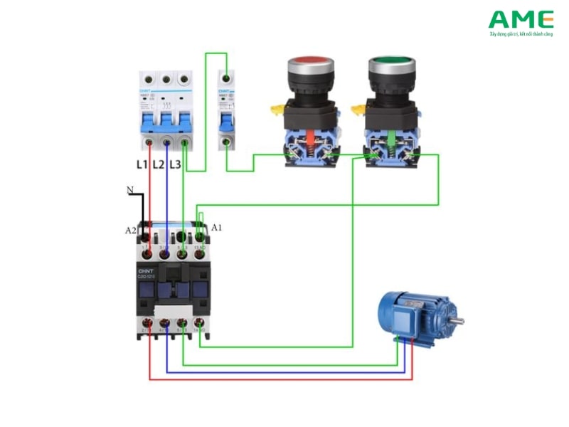 Đấu khởi động từ 3 pha