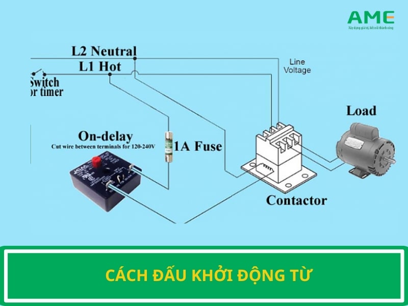 Cách đấu khởi động từ