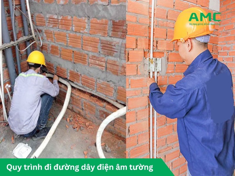 Quy trình đi đường dây điện âm tường trong nhà