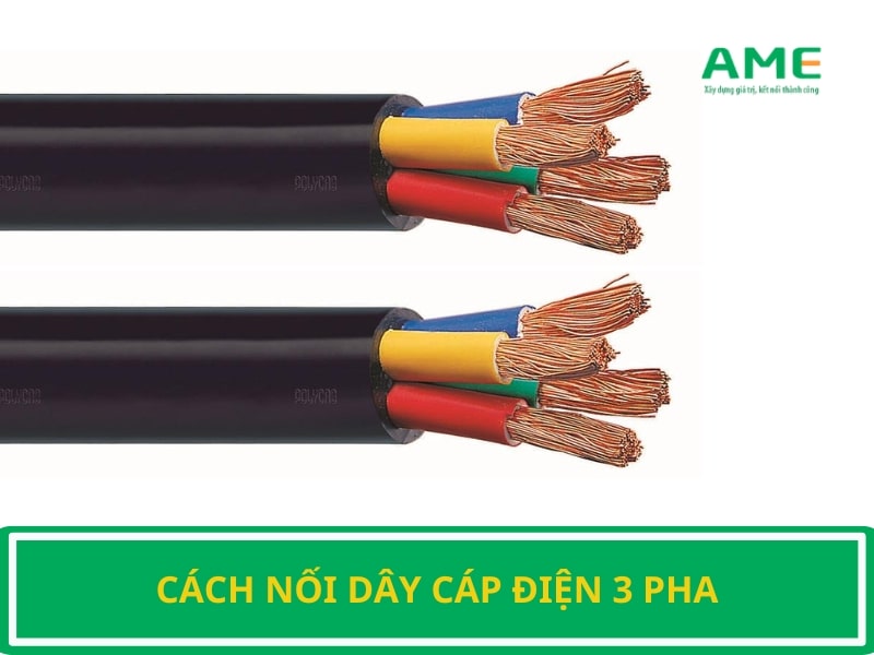 Cách nối dây cáp điện 3 pha