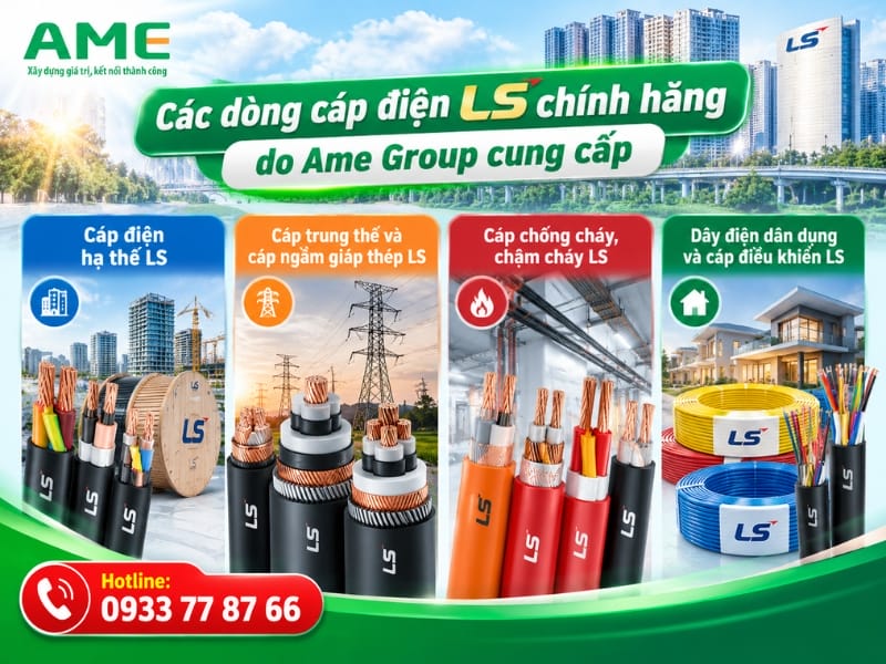 Các dòng cáp điện LS chính hãng do AME Group cung cấp