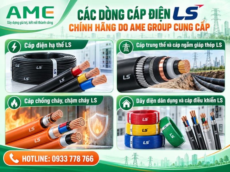 Các dòng cáp điện LS chính hãng do Ame Group cung cấp Các dòng cáp điện LS chính hãng do Ame Group cung cấp