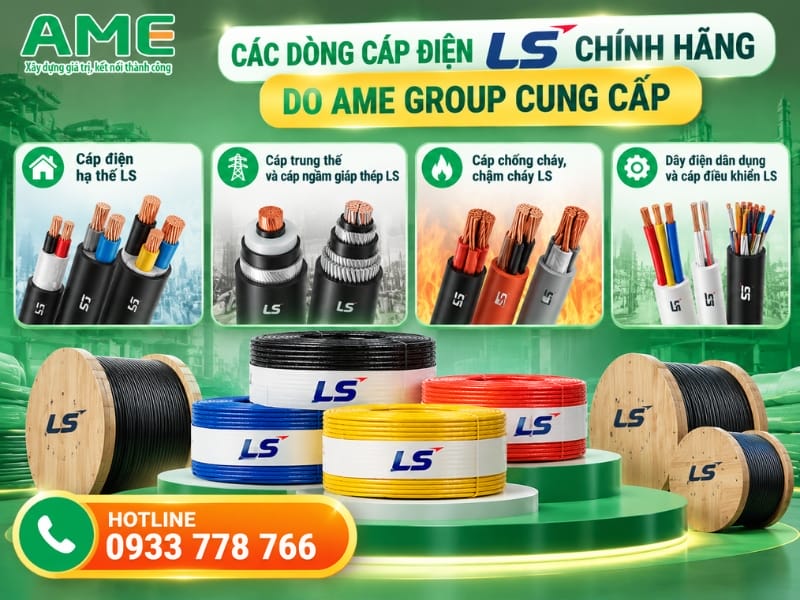 Các dòng cáp điện LS chính hãng do Ame Group cung cấp Các dòng cáp điện LS chính hãng do Ame Group cung cấp